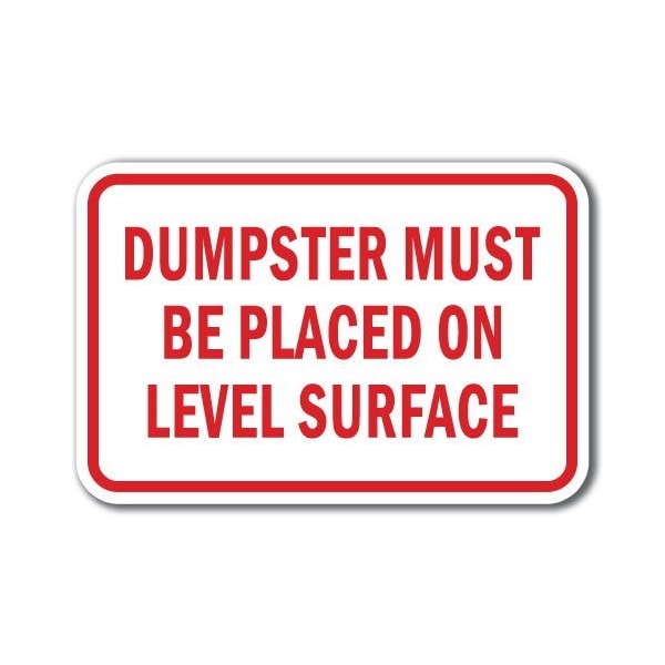 18 in Height, 0.12 in Width, Aluminum, 12" x 18", A-1218 Dumpster - PlaceLevel